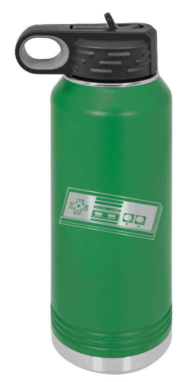 Nintendo  - 32oz Water Bottle Laser Engraved- Green