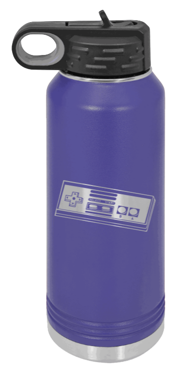 Nintendo  - 32oz Water Bottle Laser Engraved- Purple