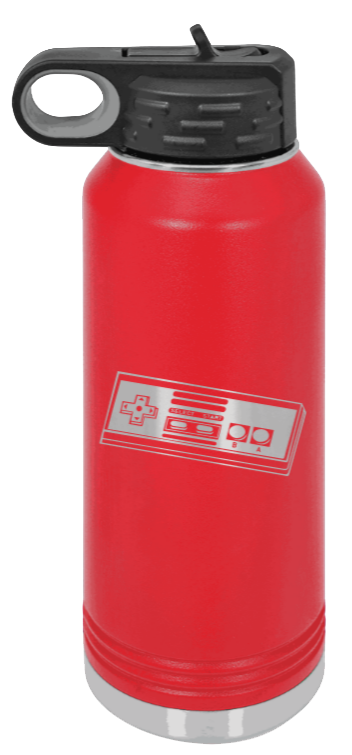 Nintendo  - 32oz Water Bottle Laser Engraved- Red