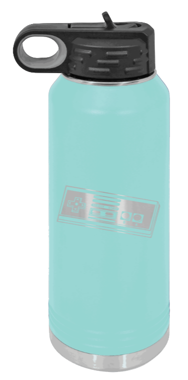 Nintendo  - 32oz Water Bottle Laser Engraved- Teal
