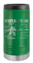 Load image into Gallery viewer, Patriots Guide To Guns Laser Engraved Slim Can Insulated Koosie
