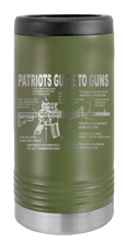 Load image into Gallery viewer, Patriots Guide To Guns Laser Engraved Slim Can Insulated Koosie
