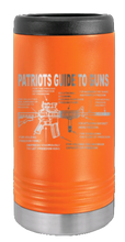 Load image into Gallery viewer, Patriots Guide To Guns Laser Engraved Slim Can Insulated Koosie
