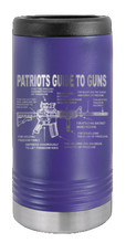 Load image into Gallery viewer, Patriots Guide To Guns Laser Engraved Slim Can Insulated Koosie
