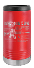 Load image into Gallery viewer, Patriots Guide To Guns Laser Engraved Slim Can Insulated Koosie
