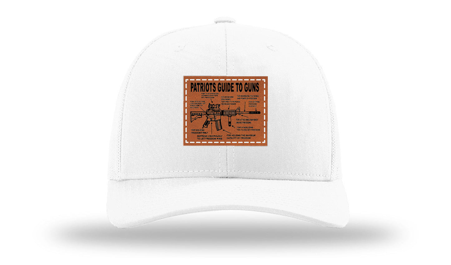 Patriots Guide To Guns Leather Patch Richardson 112 Hat