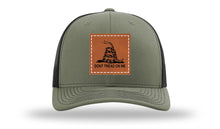 Load image into Gallery viewer, Don&#39;t Tread On Me Leather Patch Richardson 112 Hat
