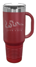 Load image into Gallery viewer, Join Or Die 40oz Handle Mug Laser Engraved
