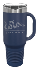 Load image into Gallery viewer, Join Or Die 40oz Handle Mug Laser Engraved
