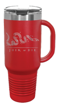 Load image into Gallery viewer, Join Or Die 40oz Handle Mug Laser Engraved
