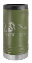 Load image into Gallery viewer, Join or Die Laser Engraved Slim Can Insulated Koosie
