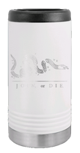 Load image into Gallery viewer, Join or Die Laser Engraved Slim Can Insulated Koosie
