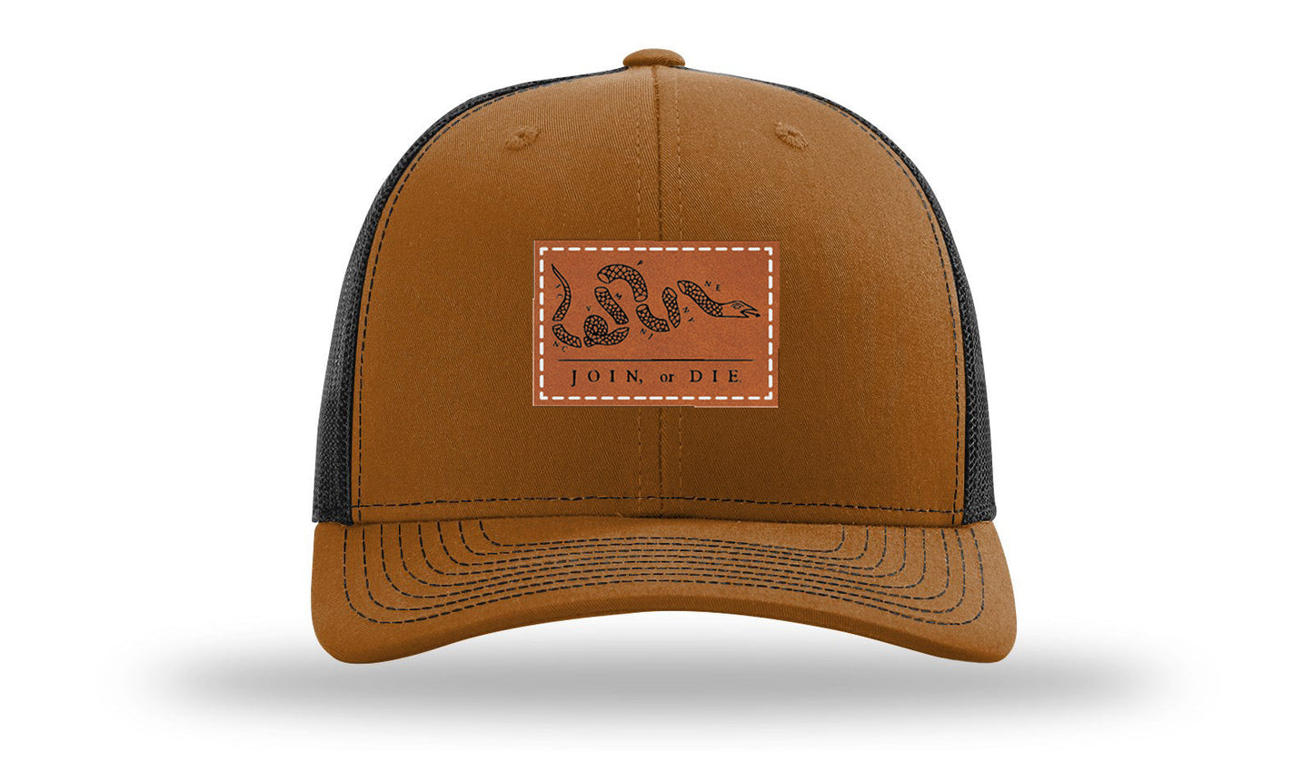 Join or Die Leather Patch Richardson 112 Hat