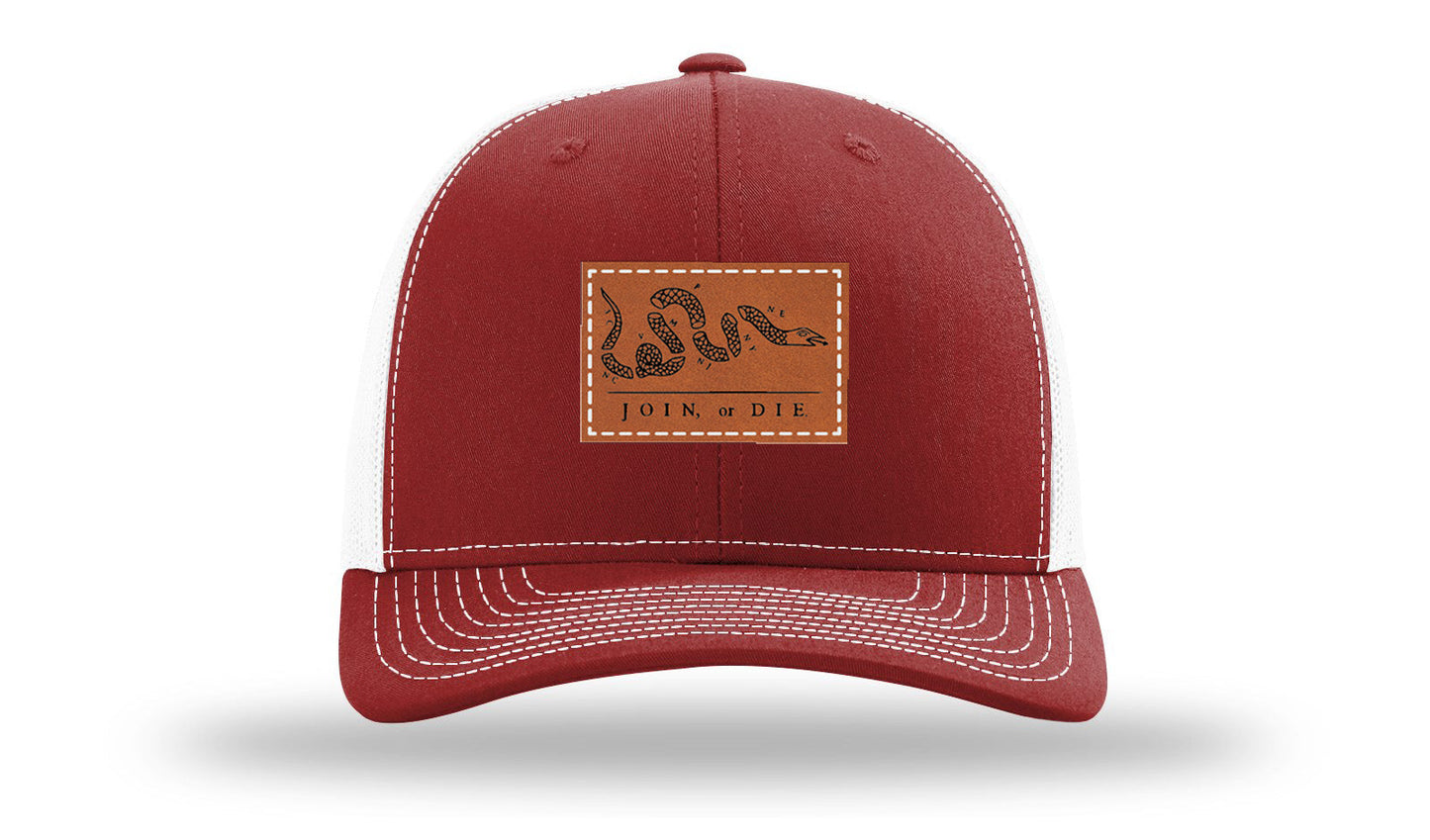 Join or Die Leather Patch Richardson 112 Hat