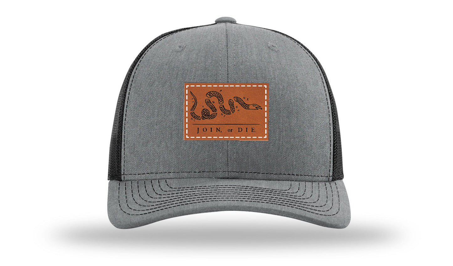 Join or Die Leather Patch Richardson 112 Hat