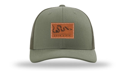 Join or Die Leather Patch Richardson 112 Hat