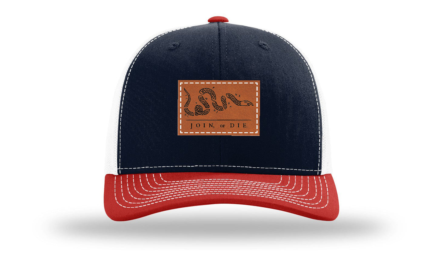 Join or Die Leather Patch Richardson 112 Hat