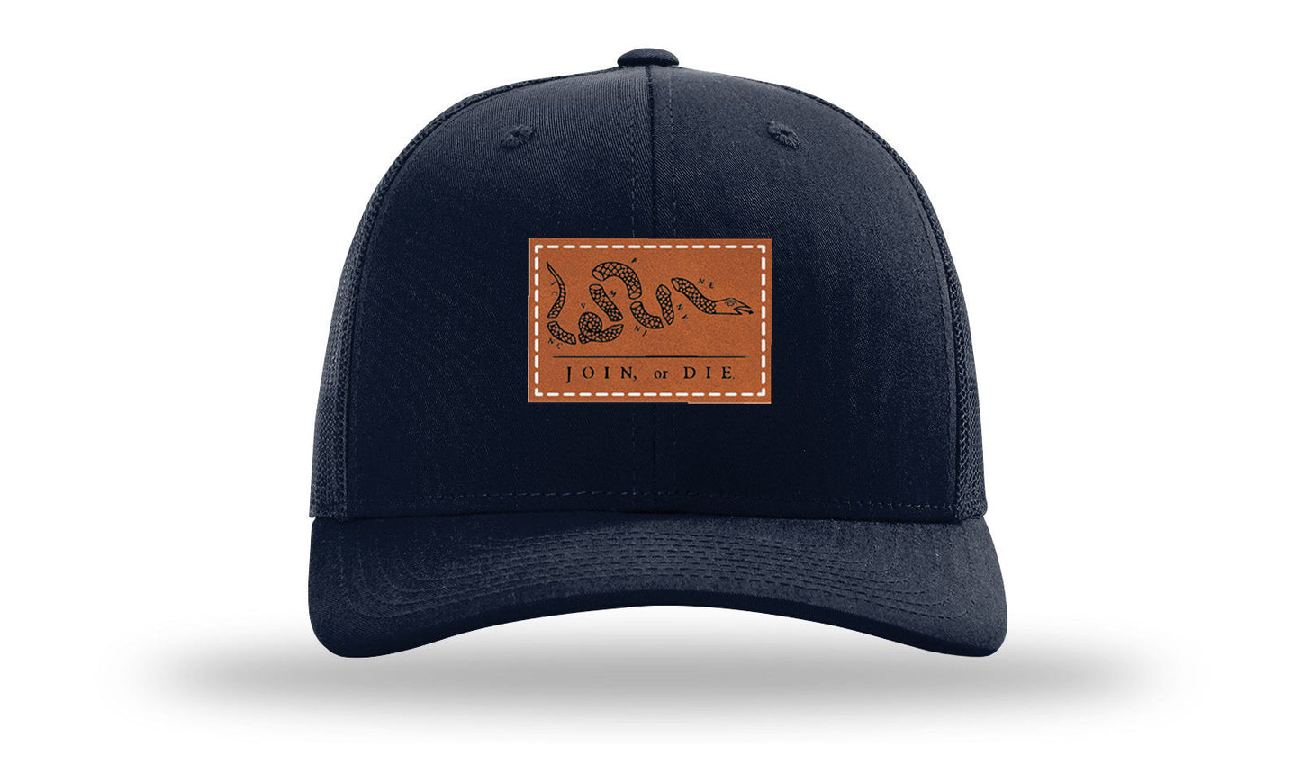 Join or Die Leather Patch Richardson 112 Hat