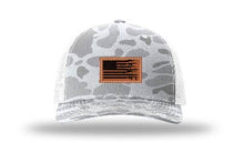 Load image into Gallery viewer, Gun Flag Leather Patch Richardson 112 Duck Camo Hat
