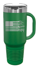 Load image into Gallery viewer, Gun Flag 40oz Handle Mug Laser Engraved
