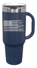 Load image into Gallery viewer, Gun Flag 40oz Handle Mug Laser Engraved
