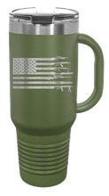 Load image into Gallery viewer, Gun Flag 40oz Handle Mug Laser Engraved
