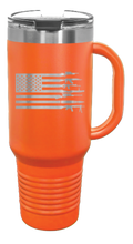 Load image into Gallery viewer, Gun Flag 40oz Handle Mug Laser Engraved
