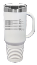 Load image into Gallery viewer, Gun Flag 40oz Handle Mug Laser Engraved
