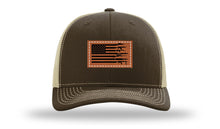 Load image into Gallery viewer, Gun Flag Leather Patch Richardson 112 Hat
