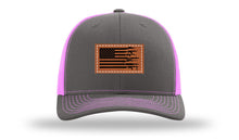 Load image into Gallery viewer, Gun Flag Leather Patch Richardson 112 Hat
