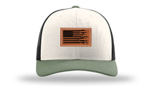 Load image into Gallery viewer, Gun Flag Leather Patch Richardson 112 Hat
