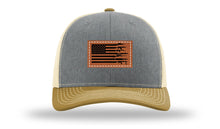 Load image into Gallery viewer, Gun Flag Leather Patch Richardson 112 Hat
