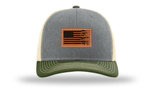 Load image into Gallery viewer, Gun Flag Leather Patch Richardson 112 Hat
