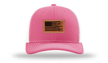 Load image into Gallery viewer, Gun Flag Leather Patch Richardson 112 Hat
