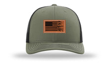 Load image into Gallery viewer, Gun Flag Leather Patch Richardson 112 Hat
