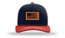 Load image into Gallery viewer, Gun Flag Leather Patch Richardson 112 Hat
