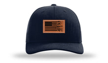 Load image into Gallery viewer, Gun Flag Leather Patch Richardson 112 Hat
