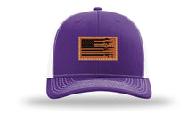 Load image into Gallery viewer, Gun Flag Leather Patch Richardson 112 Hat
