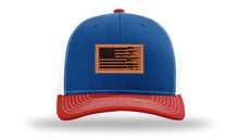 Load image into Gallery viewer, Gun Flag Leather Patch Richardson 112 Hat
