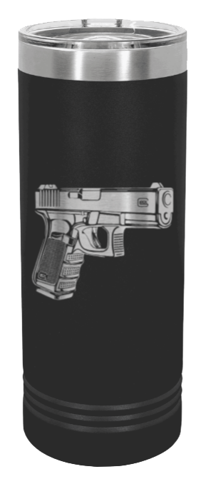 Glock Laser Engraved Skinny Tumbler (Etched)