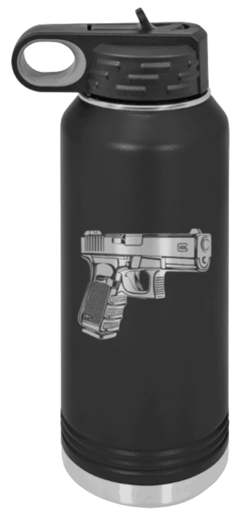 Glock Laser Engraved Water Bottle (Etched)
