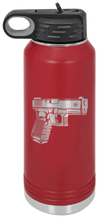 Load image into Gallery viewer, Glock Laser Engraved Water Bottle (Etched)
