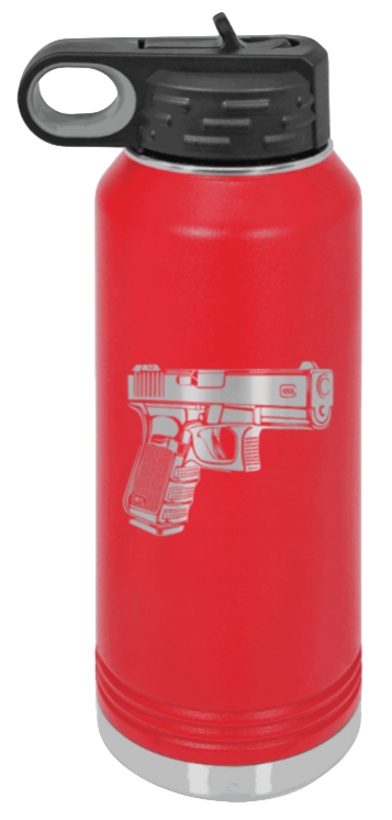 Glock - 32oz Water Bottle Laser Engraved- Red