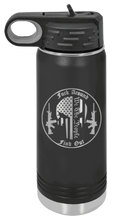 Load image into Gallery viewer, Punisher Fuck Around &amp; Find Out Laser Engraved Water Bottle (Etched)
