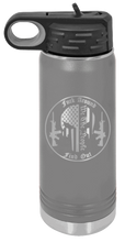 Load image into Gallery viewer, Punisher Fuck Around &amp; Find Out Laser Engraved Water Bottle (Etched)
