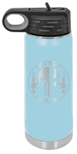 Load image into Gallery viewer, Punisher Fuck Around &amp; Find Out Laser Engraved Water Bottle (Etched)
