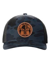 Load image into Gallery viewer, Fuck Around Find Out Punisher Leather Patch Richardson 112 Duck Camo Hat
