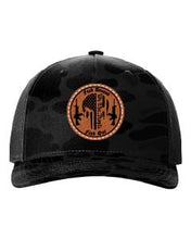 Load image into Gallery viewer, Fuck Around Find Out Punisher Leather Patch Richardson 112 Duck Camo Hat
