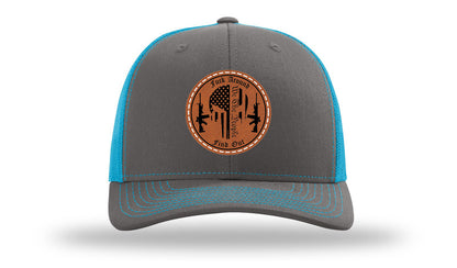 FAFO Punisher Leather Patch Richardson 112 Hat