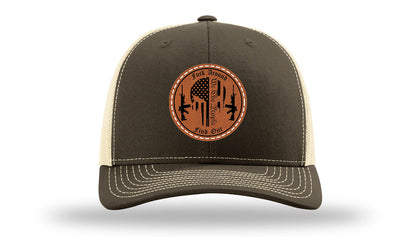 FAFO Punisher Leather Patch Richardson 112 Hat